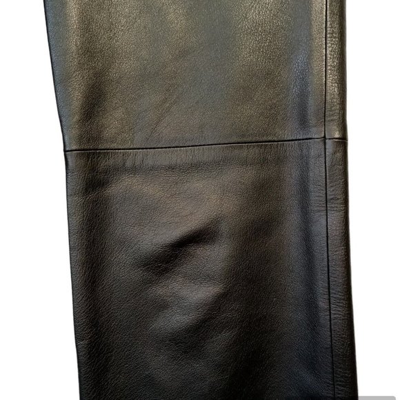 Copper Key Leather Pants  sz 5  Black  5 pocket  High Waist  Classic  Lined  EXC - Picture 3 of 12